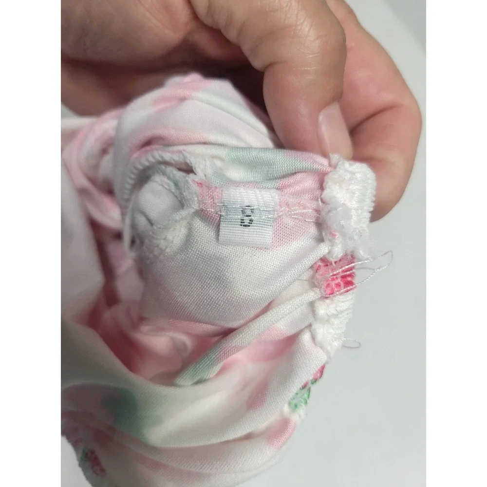 Unbranded Pink Strawberry Print Pet apparel‎ with Satin Bow Small White Pink